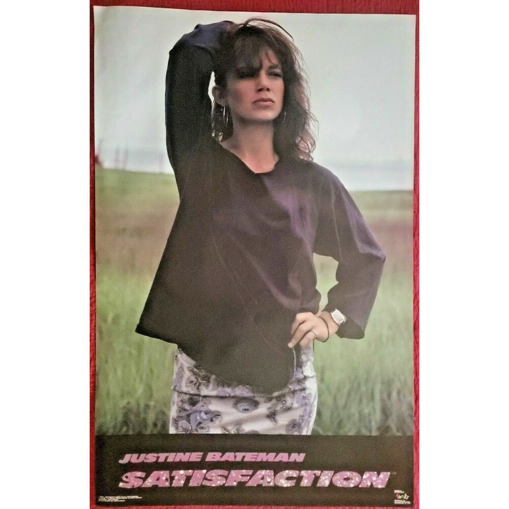 Vintage‎ 1988 Justine Bateman Satisfaction 34"x22" Poster NOS